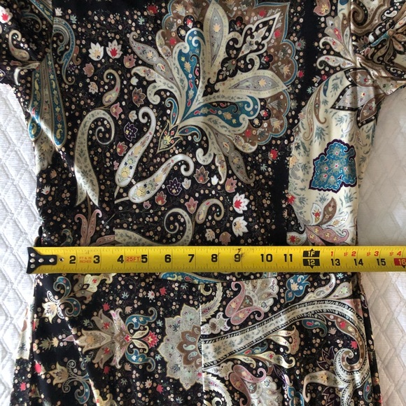 ETRO Milano Paisley Jersey Wrap Dress Size US 10/IT 46 - Picture 13 of 15